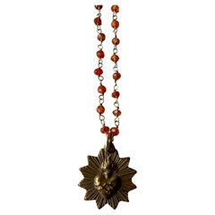 Sacred Heart Medal Necklace Rosario