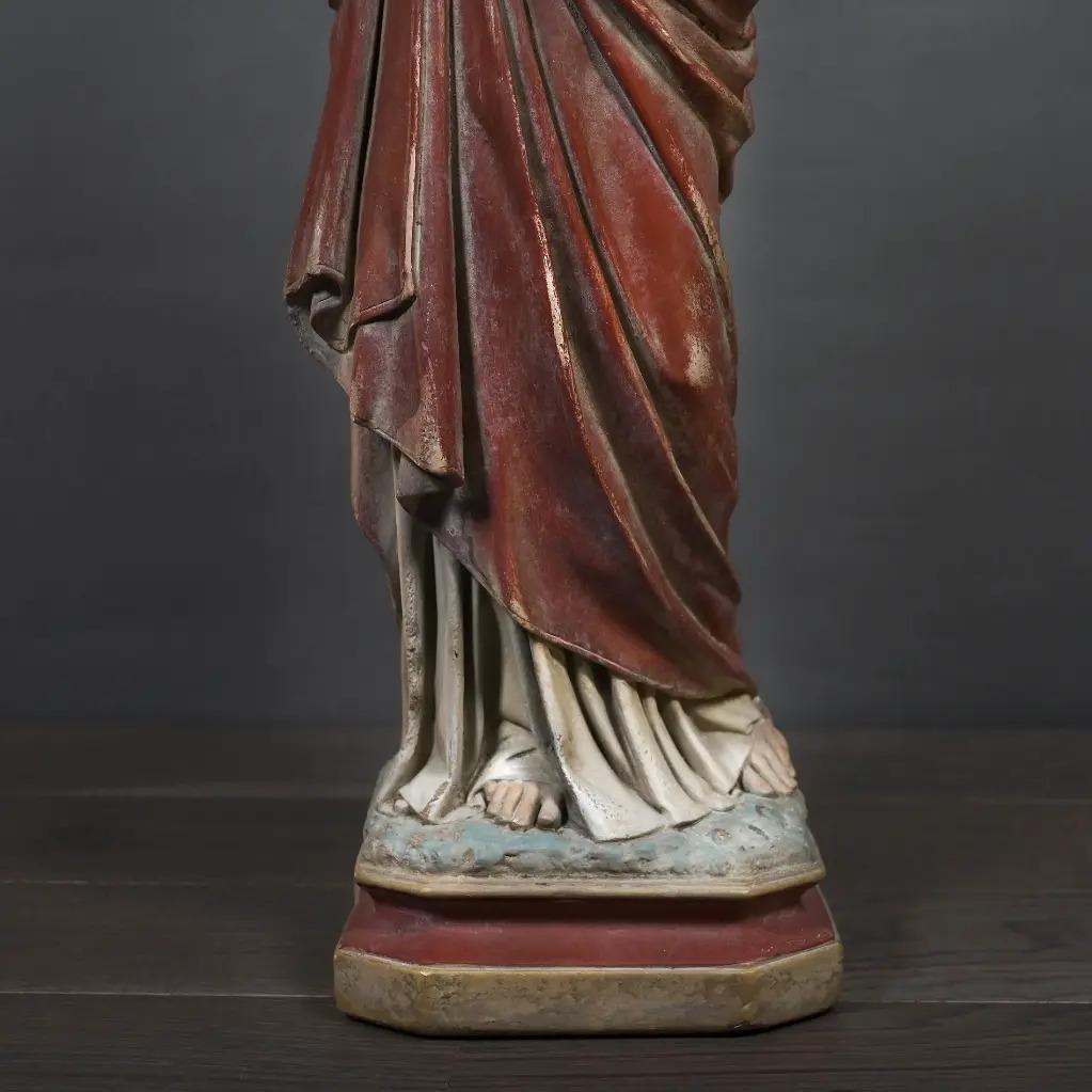 Dipinto a mano Cappella del Sacro Cuore, dimensioni grandi, stile XIX secolo in vendita