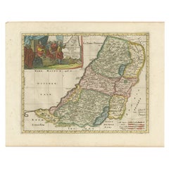 Mapa sagrado de la Tierra Prometida, Doce Tribus de Israel, Sanson, 1705