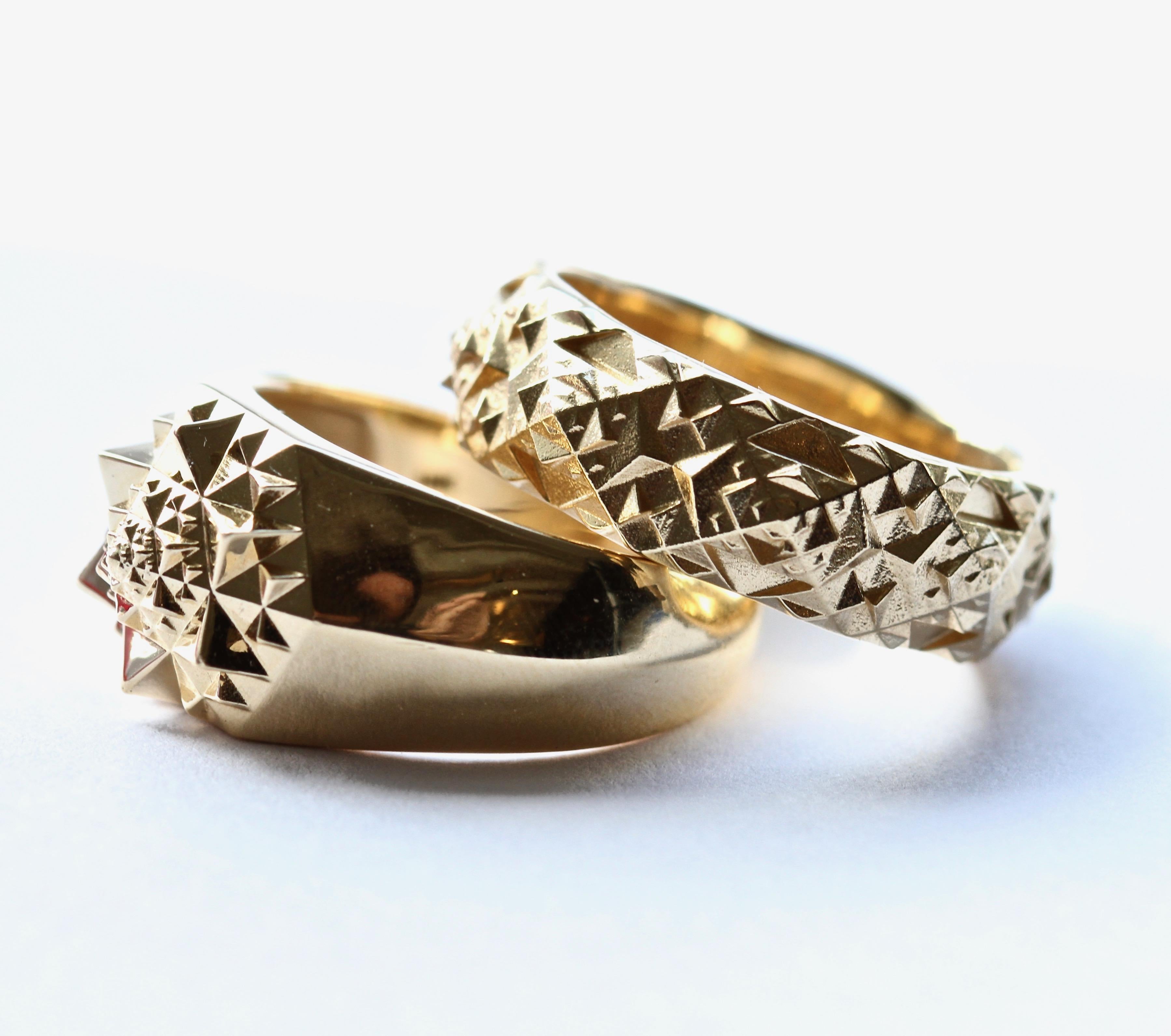 Unisex 18K Gold Sacred Signet Ring by John Brevard For Sale at 1stDibs