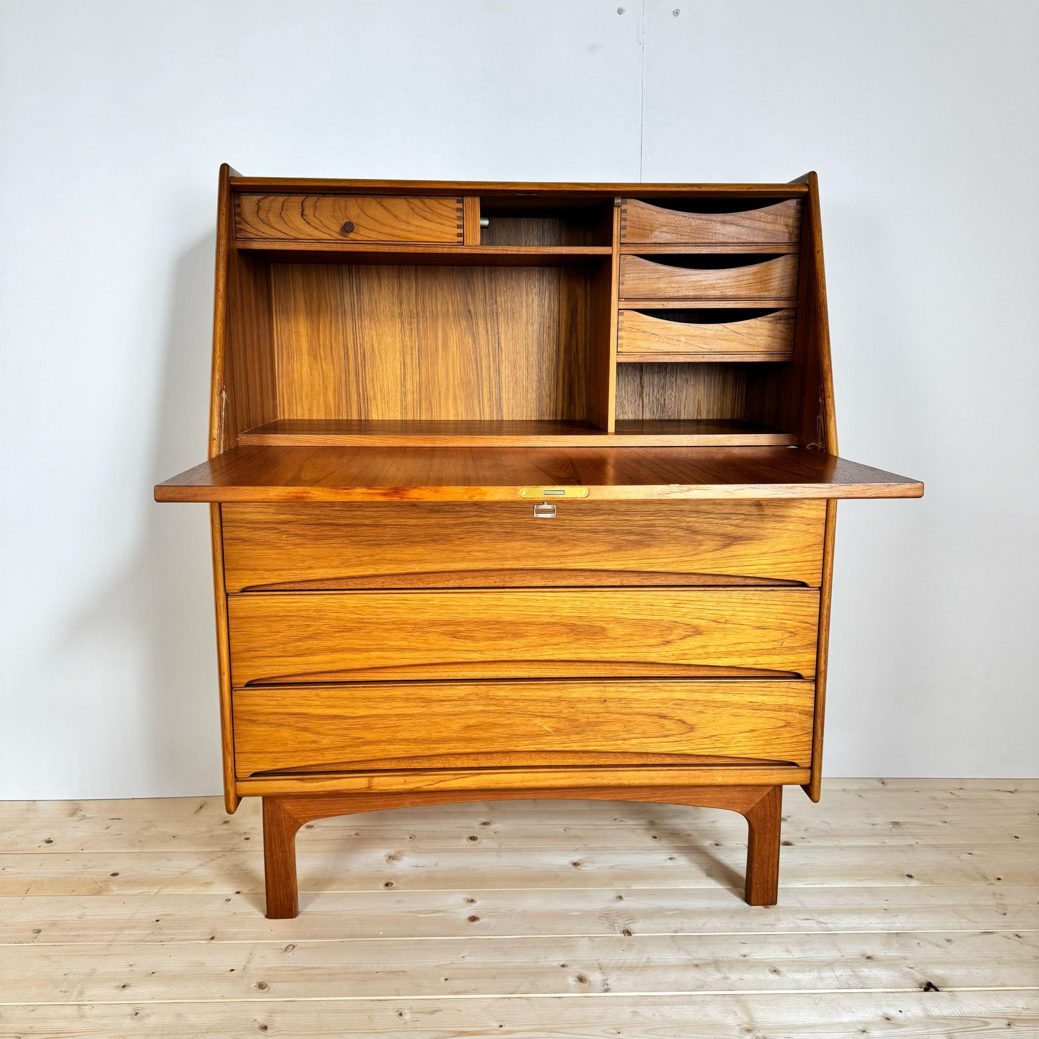 Impiallacciato Sacrétaires, Bernhard Pedersen & Son, Denmark 1960s
