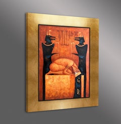 Sacrifice Öl auf Leinwand Originalgemälde  In Holzrahmen mit Blattgold, 2005
