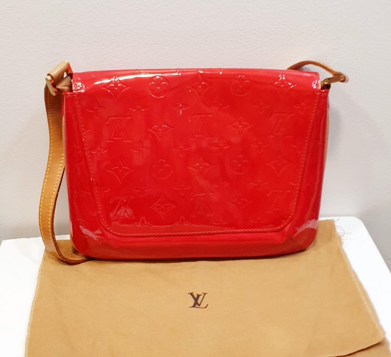 Red Louis Vuitton Monogram Vernis Thompson Street Shoulder Bag