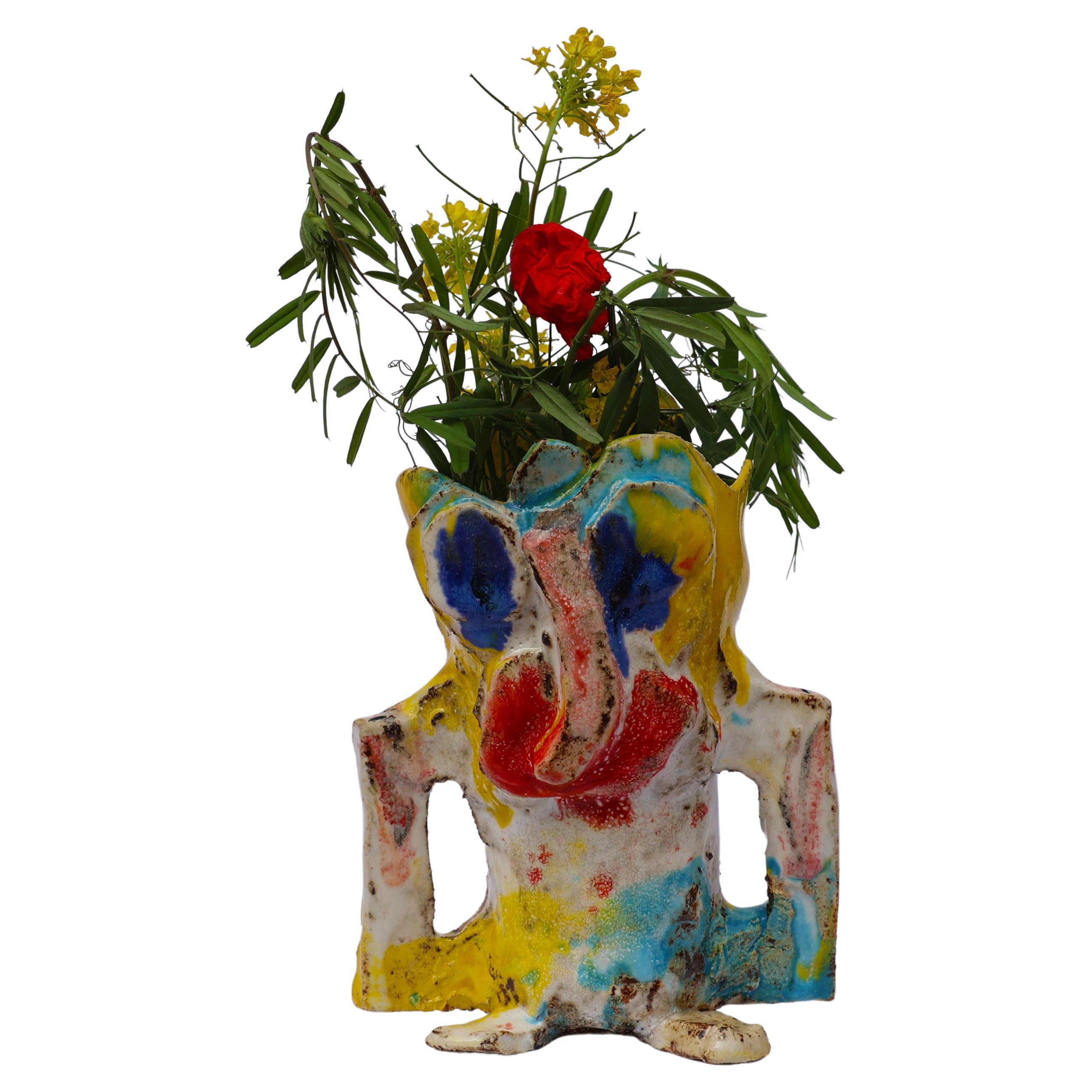 Sad Saddy Einzigartige Keramikvase Kunstwerk Florian Tanzer Vienna Austria  For Sale at 1stDibs