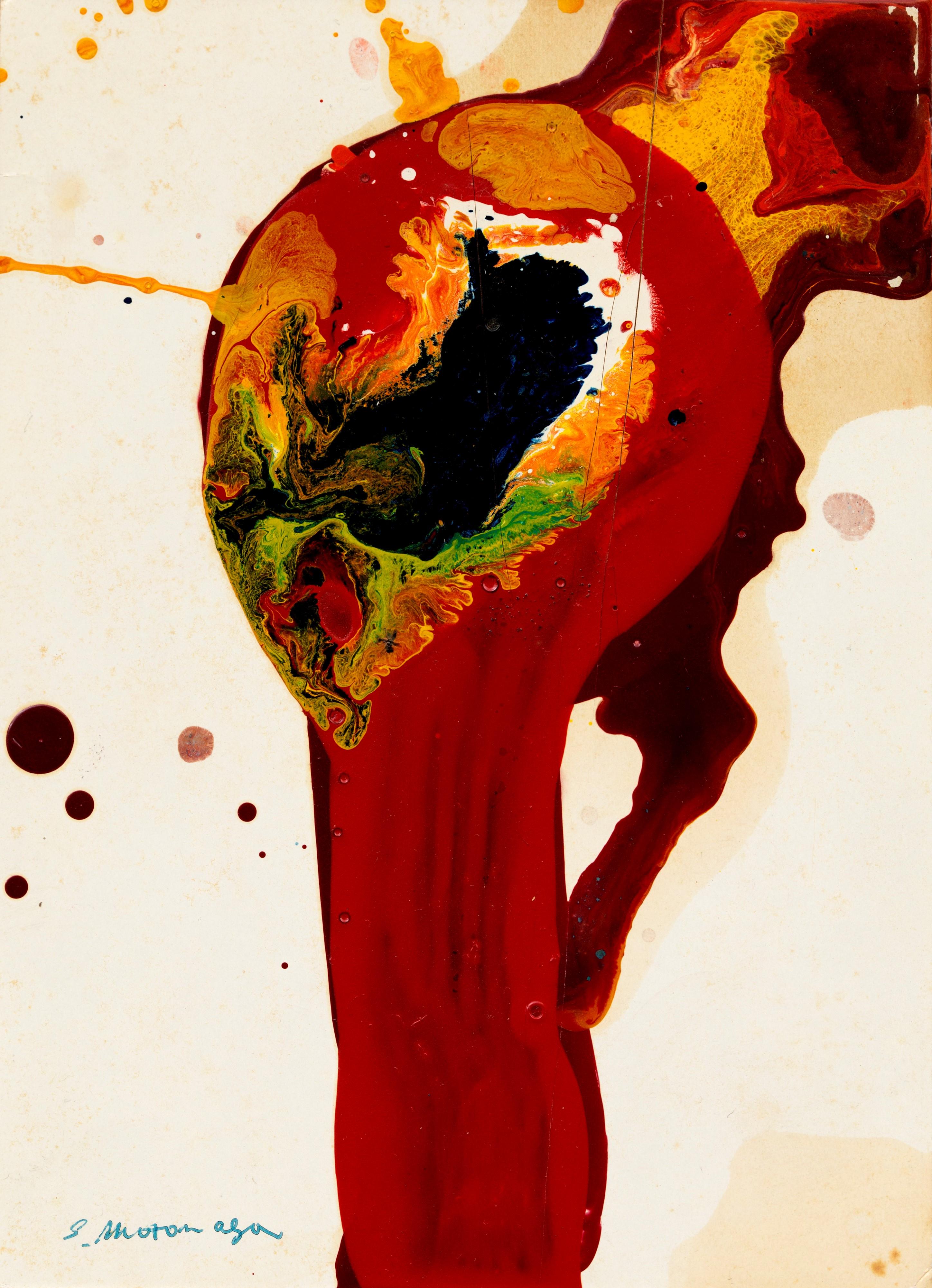 Work (1963), dipinto astratto di Sadamasa Motonaga