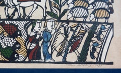 Sadao Watanabe Schablonendruck, 1979 - Die Arche Noah.
