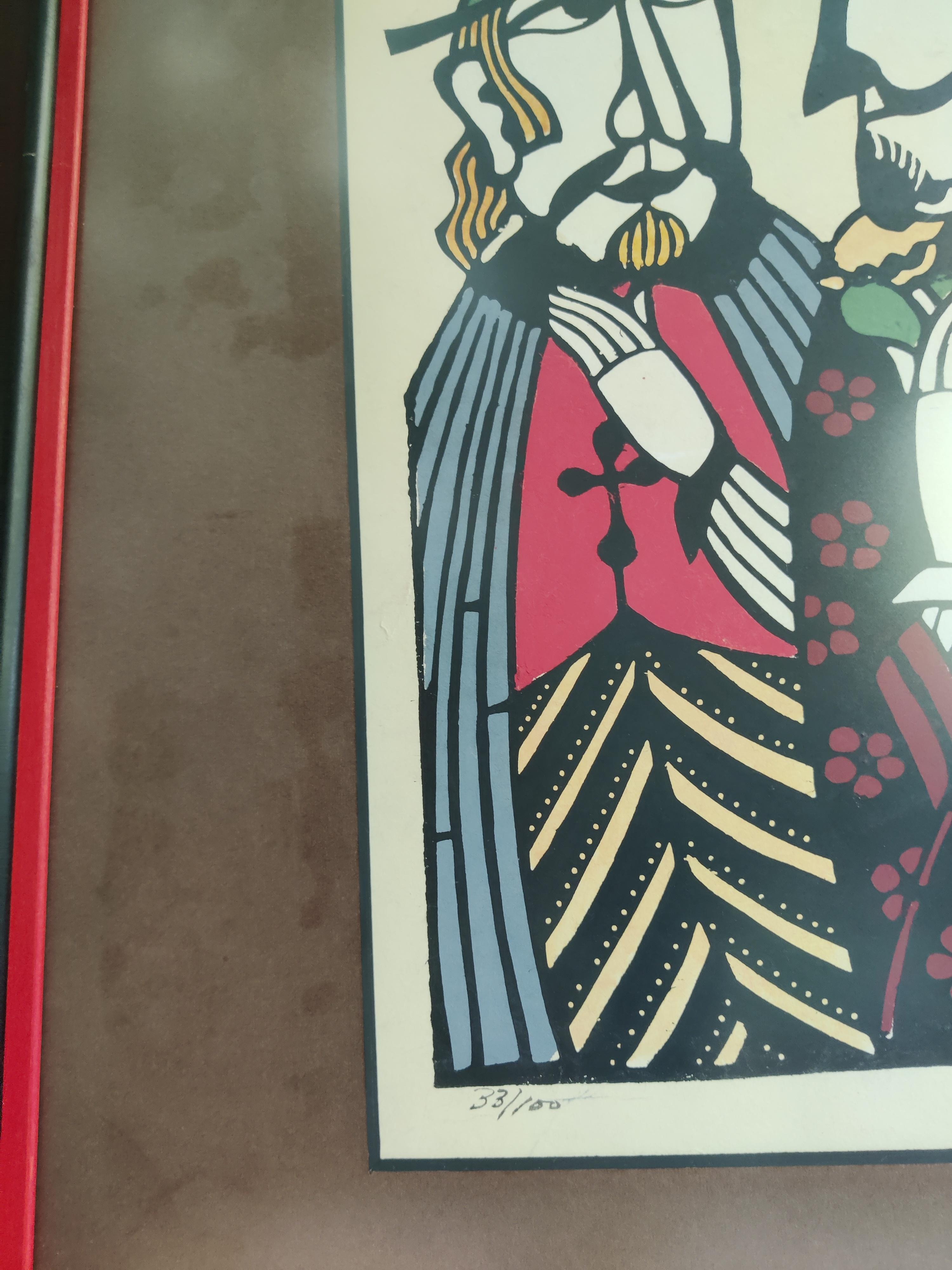 Sadao Watanbe Druck „Padres Coming“, signiert und nummeriert (Papier) im Angebot