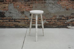 Saddle, a Modern Wood Counter Stool or Handmade Bar Stool in Bleached Maple