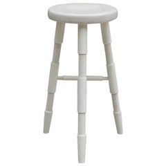 Saddle, a Modern Wood Counter Stool or Handmade Bar Stool in Bleached Maple