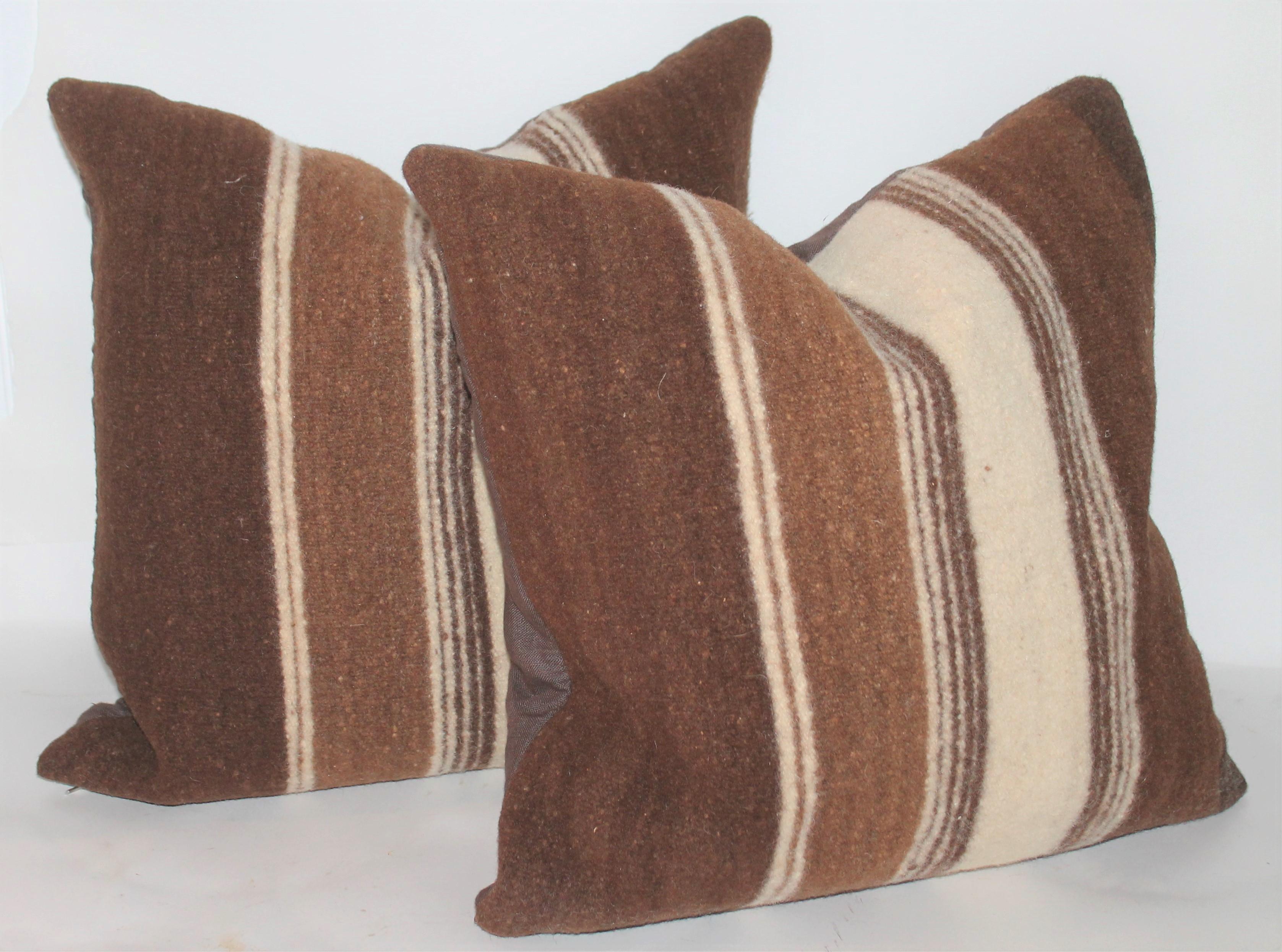 Country Saddle Blanket Weaving Pillows / Collection of Four