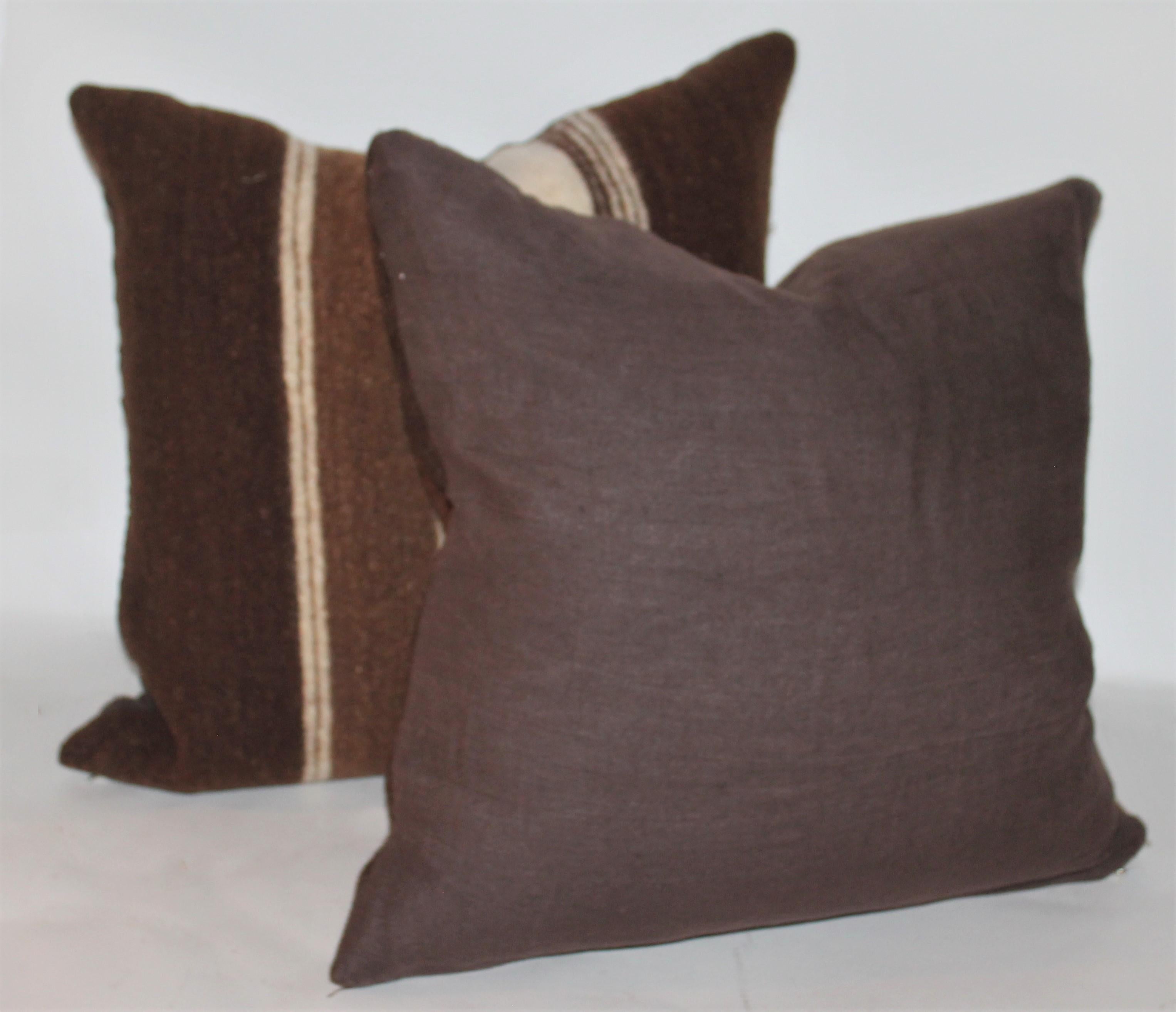 Saddle Blanket Weaving Pillows / Collection of Four In Distressed Condition In Los Angeles, CA