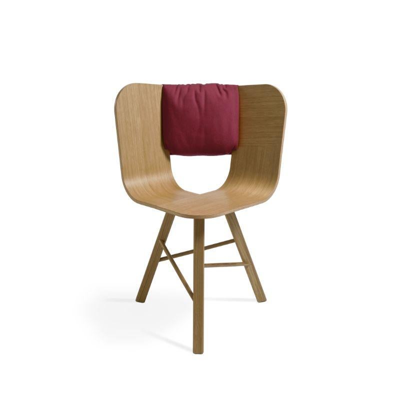 Modern Saddle Cushion, Bordeaux for Tria Chair by Colé Italia For Sale