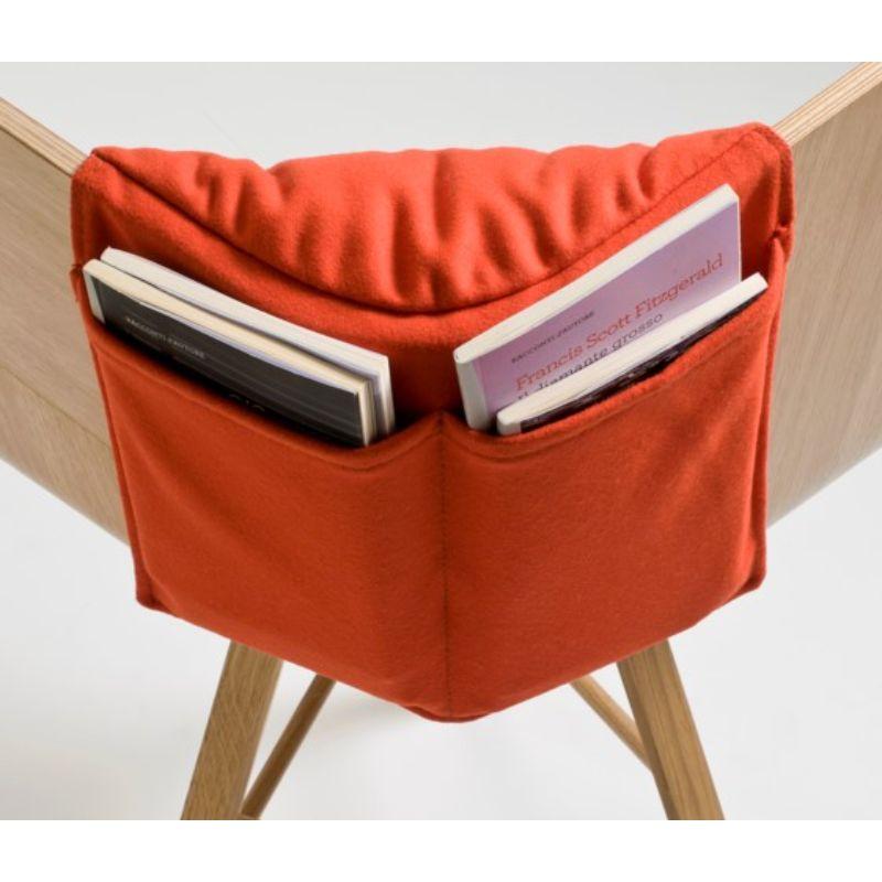Painted Saddle Cushion, Rosso for Tria Chair by Colé Italia For Sale