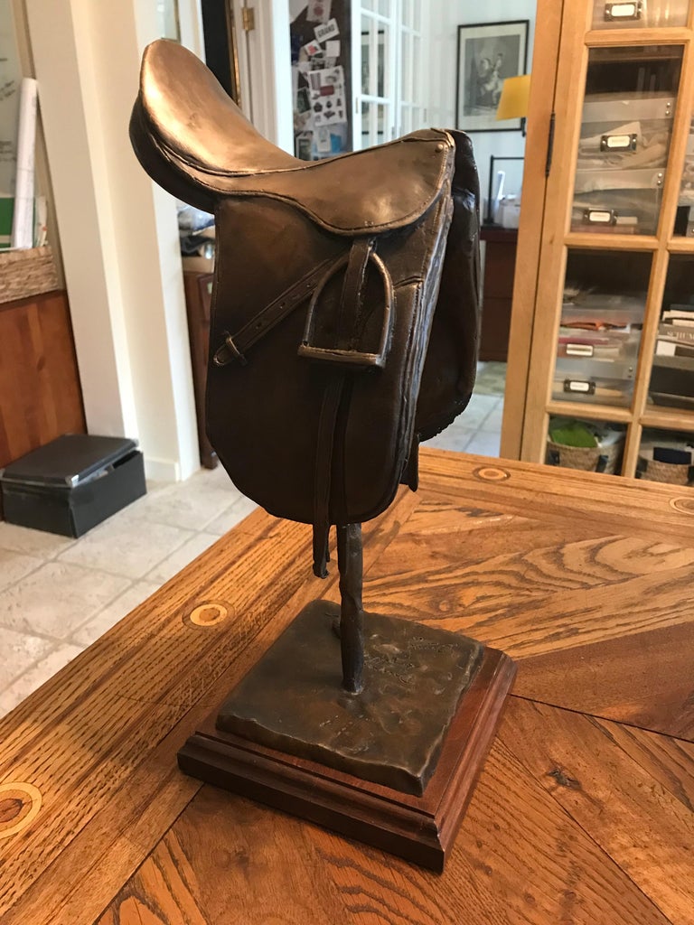 Saddle Dressage Sculpture Bronze Decorative at 1stDibs