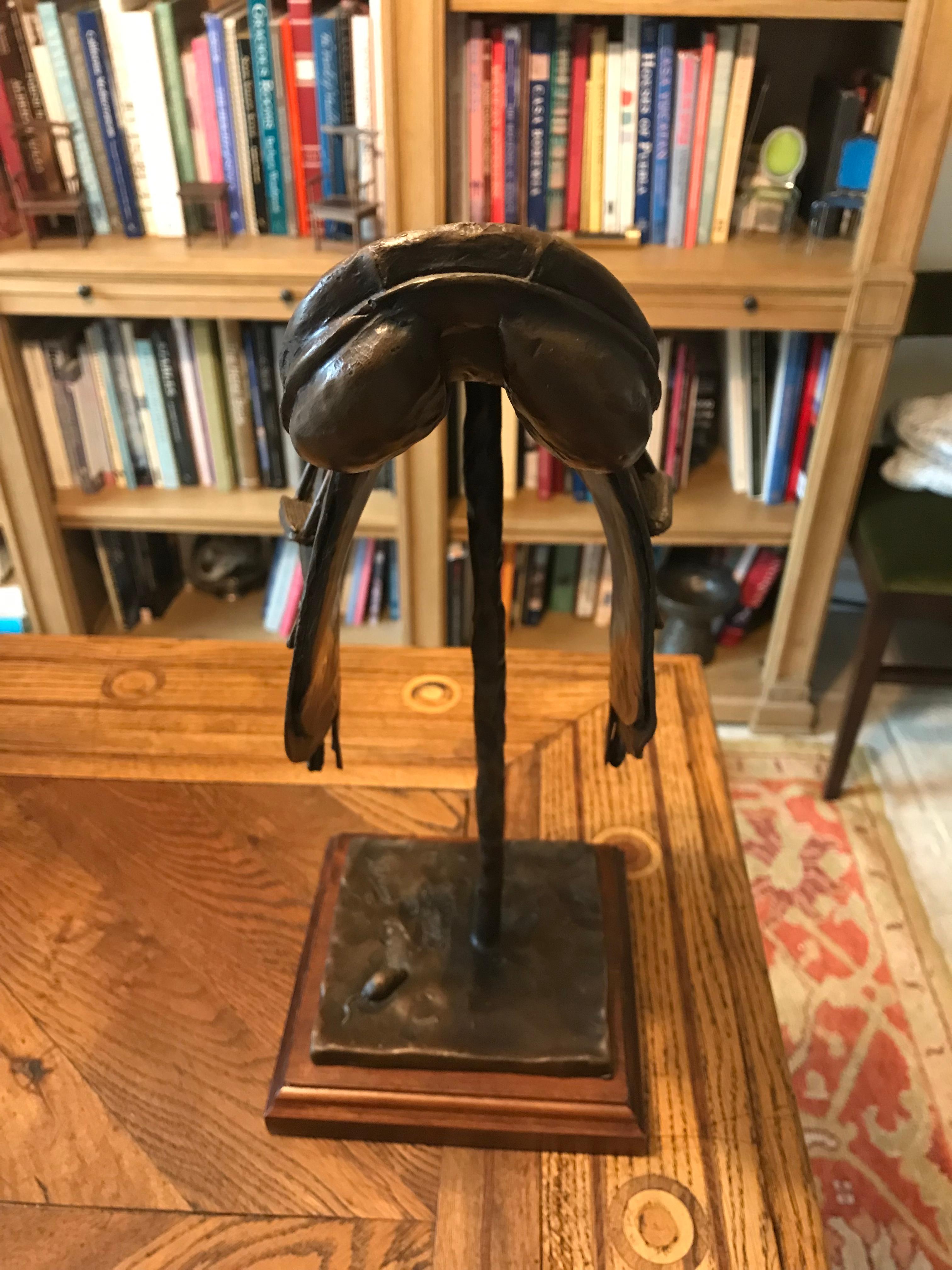 Saddle Dressage Sculpture Bronze Decorative In Excellent Condition In Ballard, CA