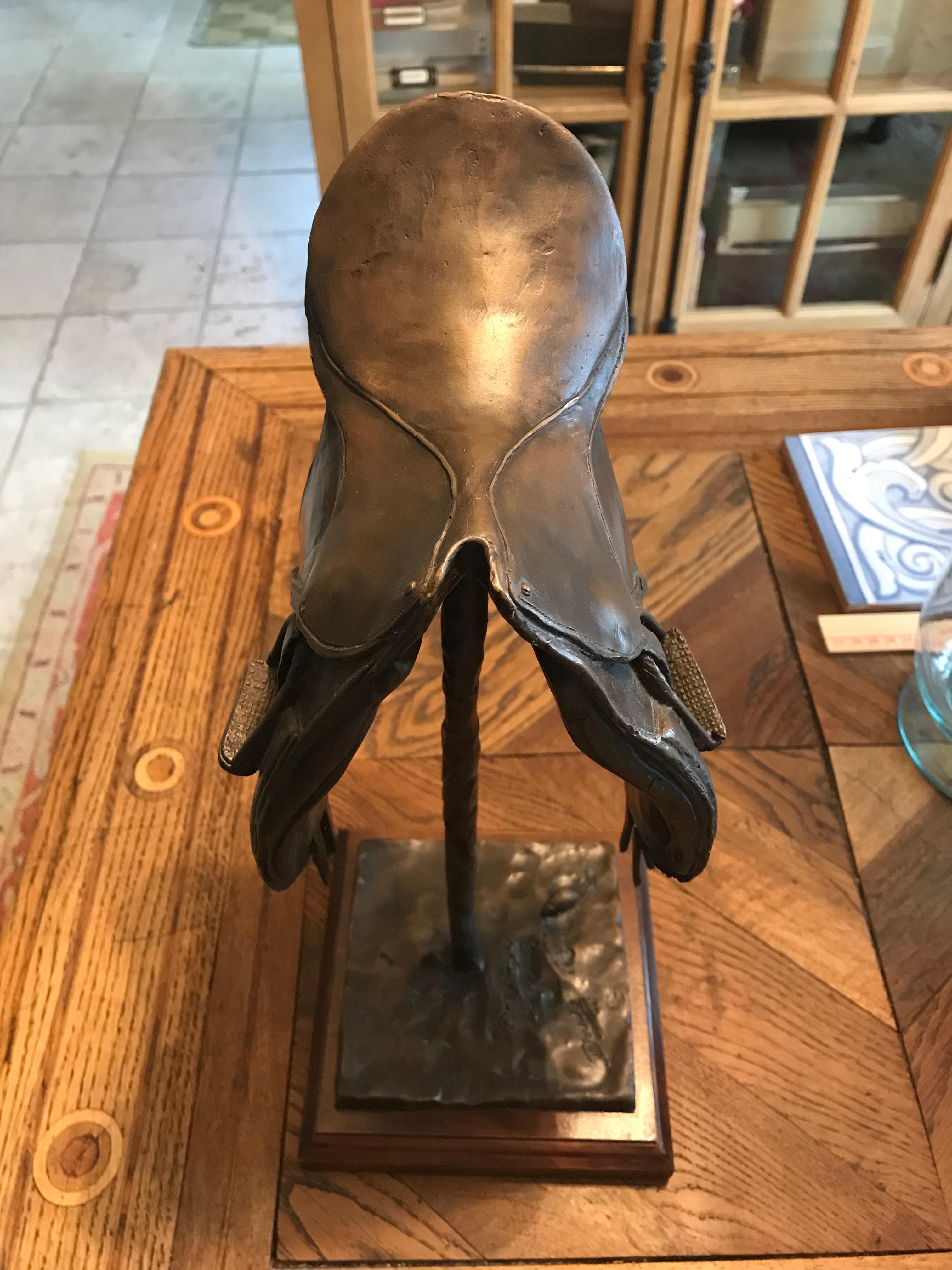 Contemporary Saddle Dressage Sculpture Bronze Decorative