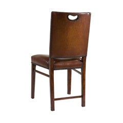 Saddle Leather Campaign Side Chair