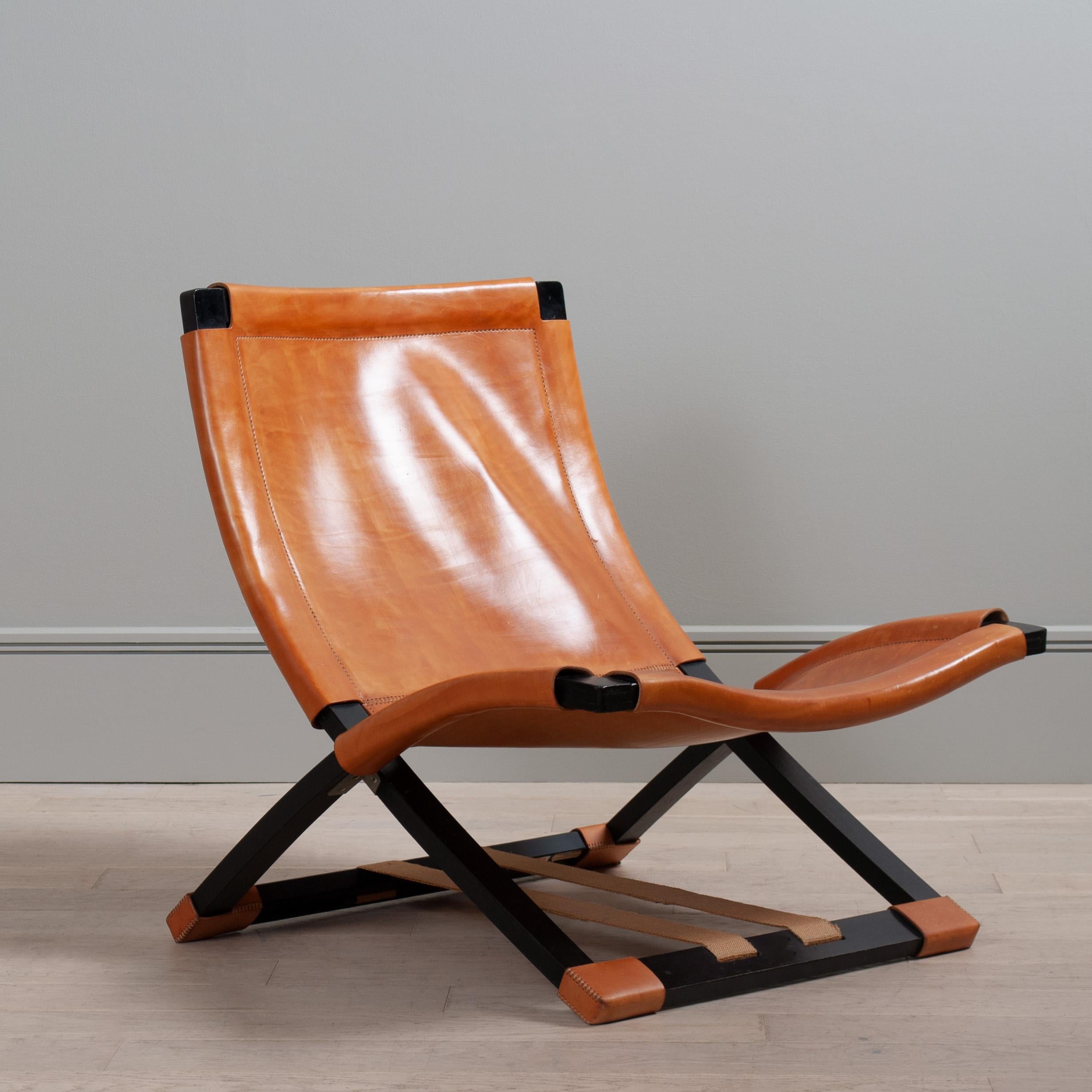 Norwegian Nordic Leather Lounge Chair, Ingmar Relling