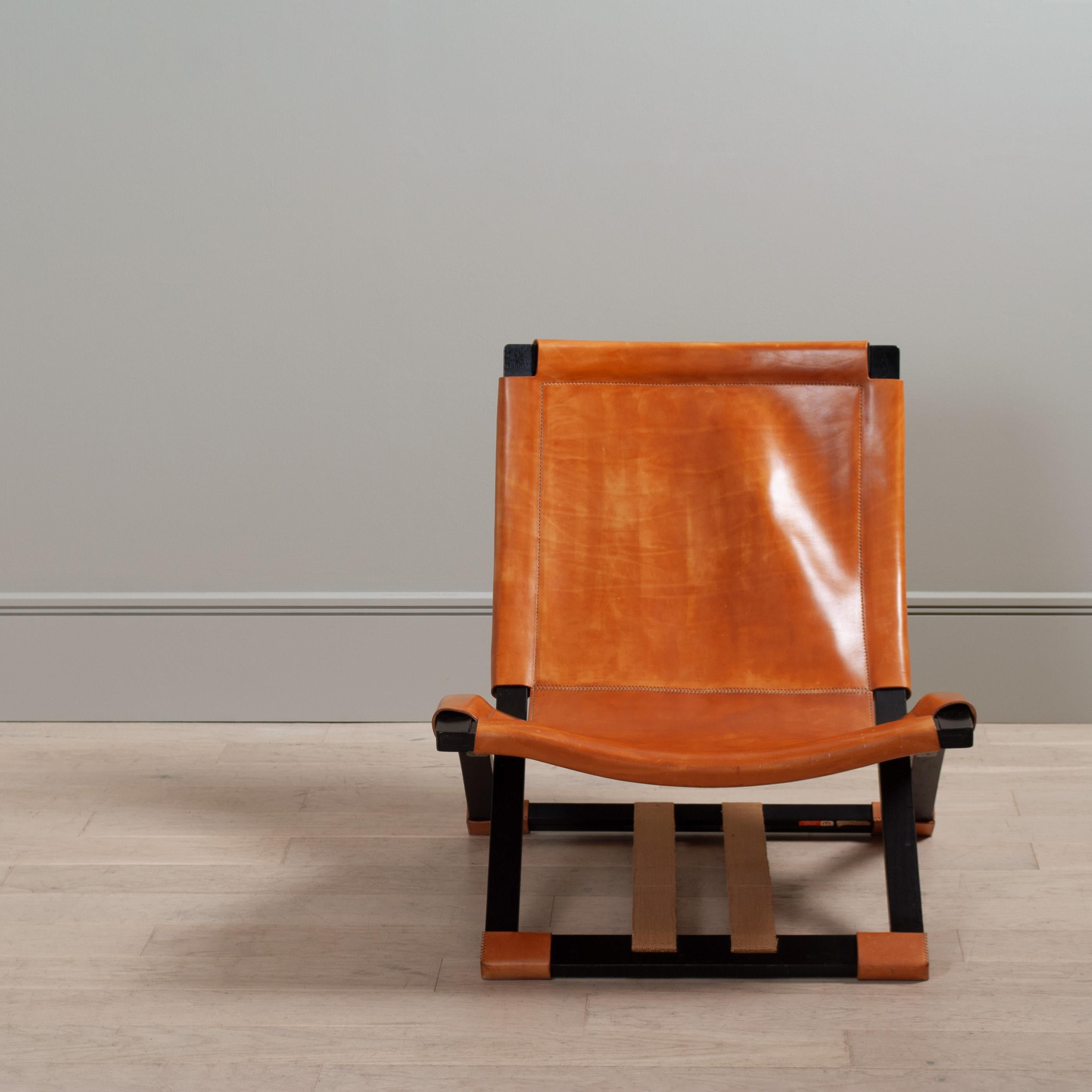 20th Century Nordic Leather Lounge Chair, Ingmar Relling