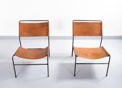 Saddle Leather Lounge Chairs 1960s Dutch A Dolleman for Metz & Co