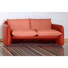 Saddle Leather Mara Sofa by Lorenza Bozzoli