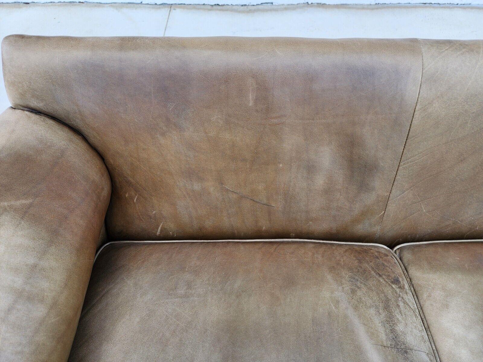 Saddle Leather Sofa Vintage by Ralph Lauren 7