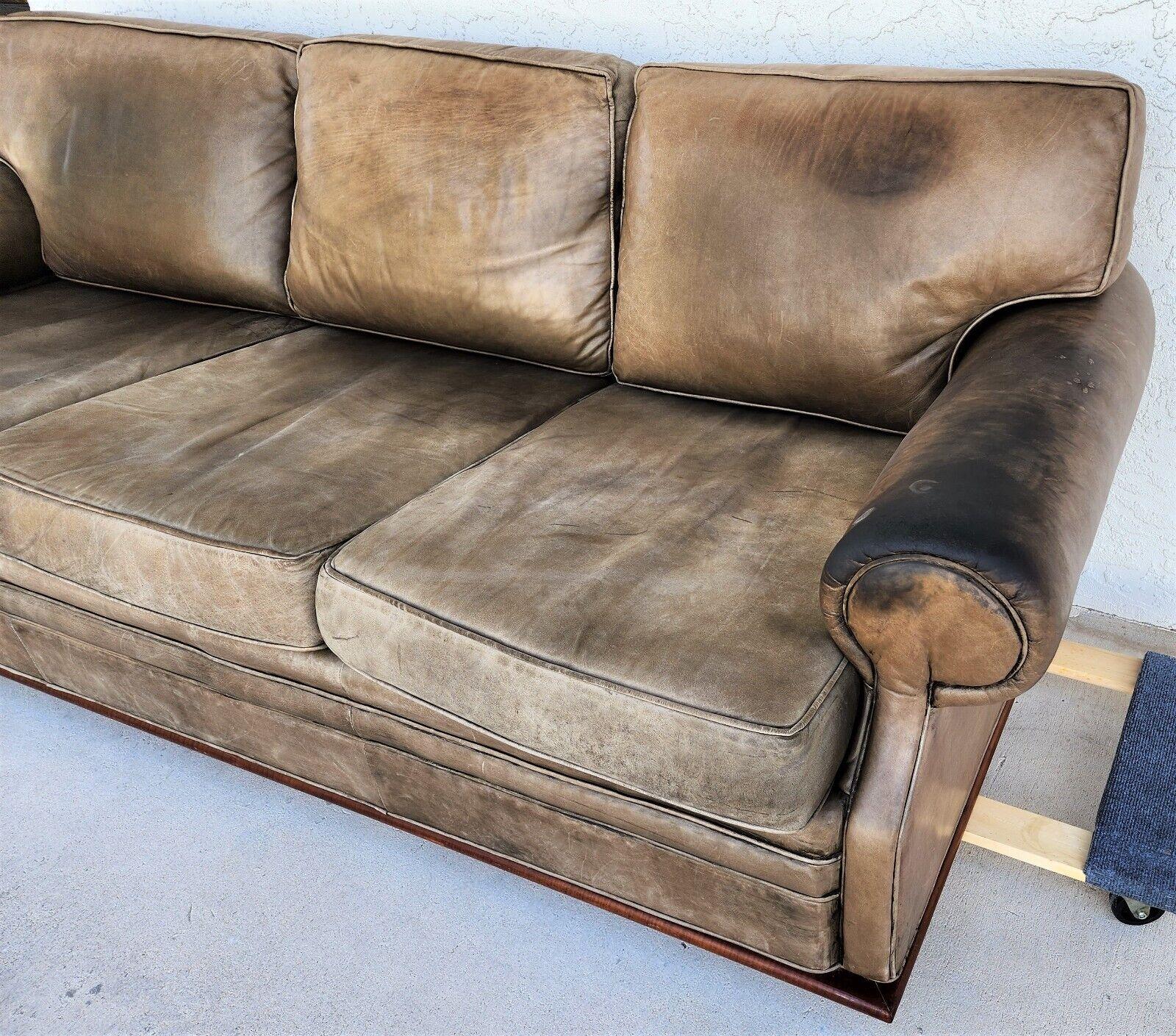 Saddle Leather Sofa Vintage by Ralph Lauren 8