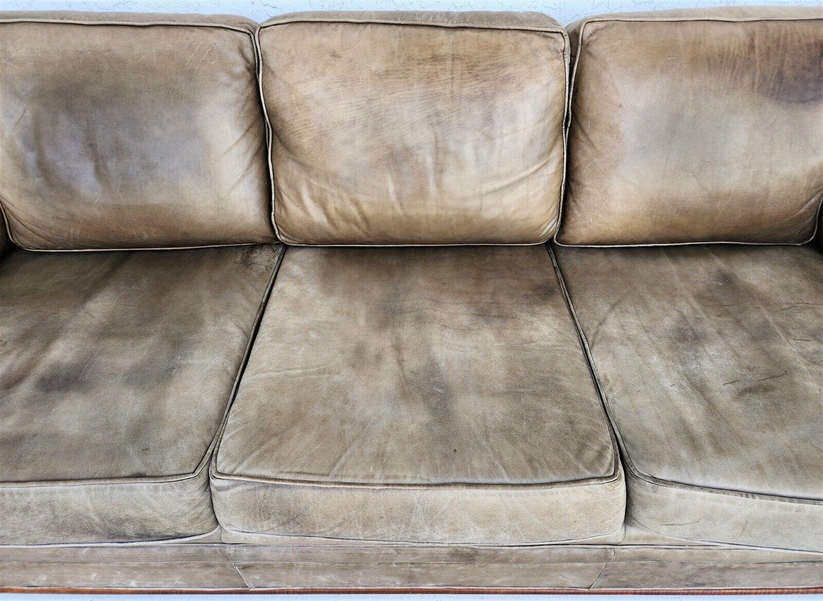Saddle Leather Sofa Vintage by Ralph Lauren 2