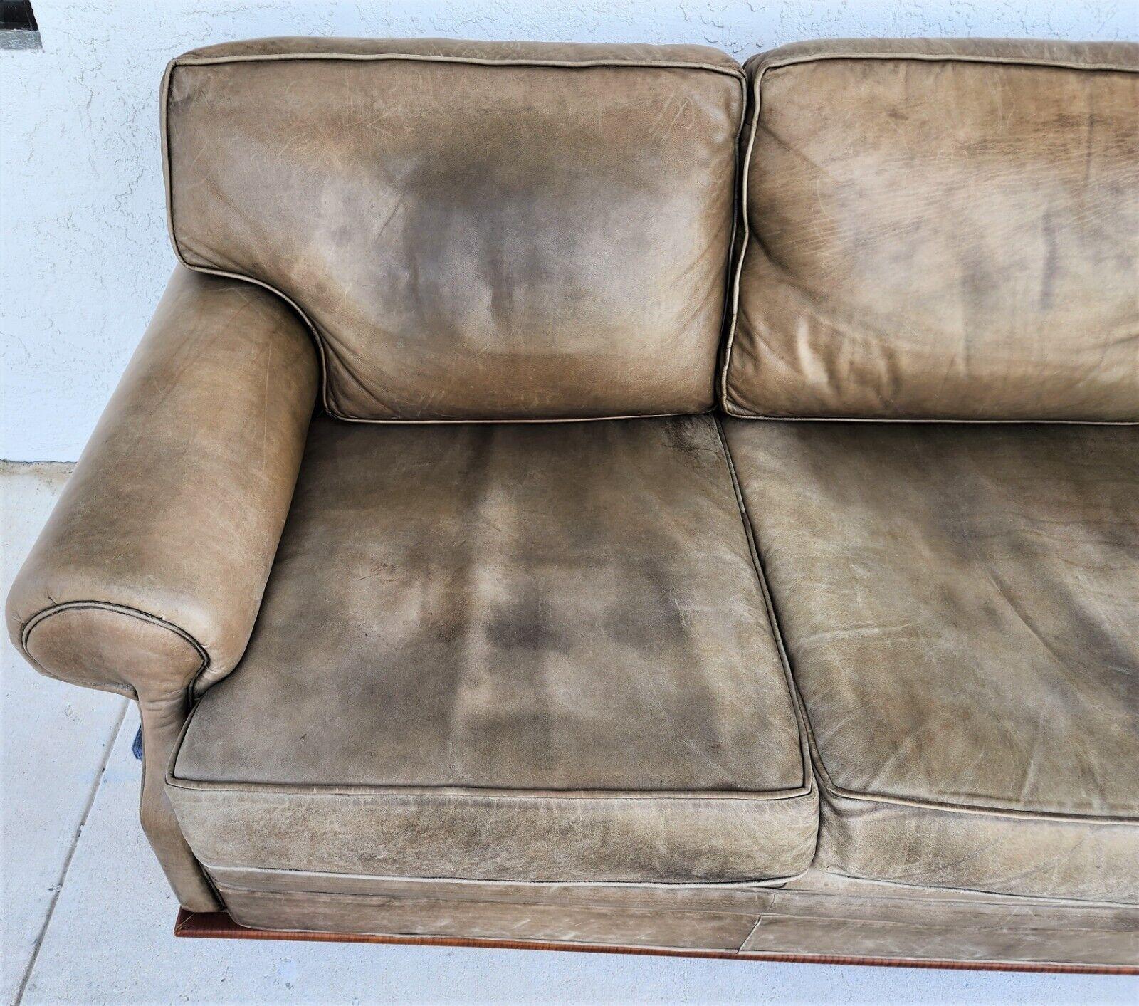 Saddle Leather Sofa Vintage by Ralph Lauren 3