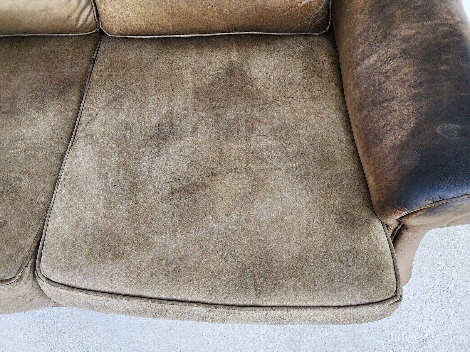 Saddle Leather Sofa Vintage by Ralph Lauren 4