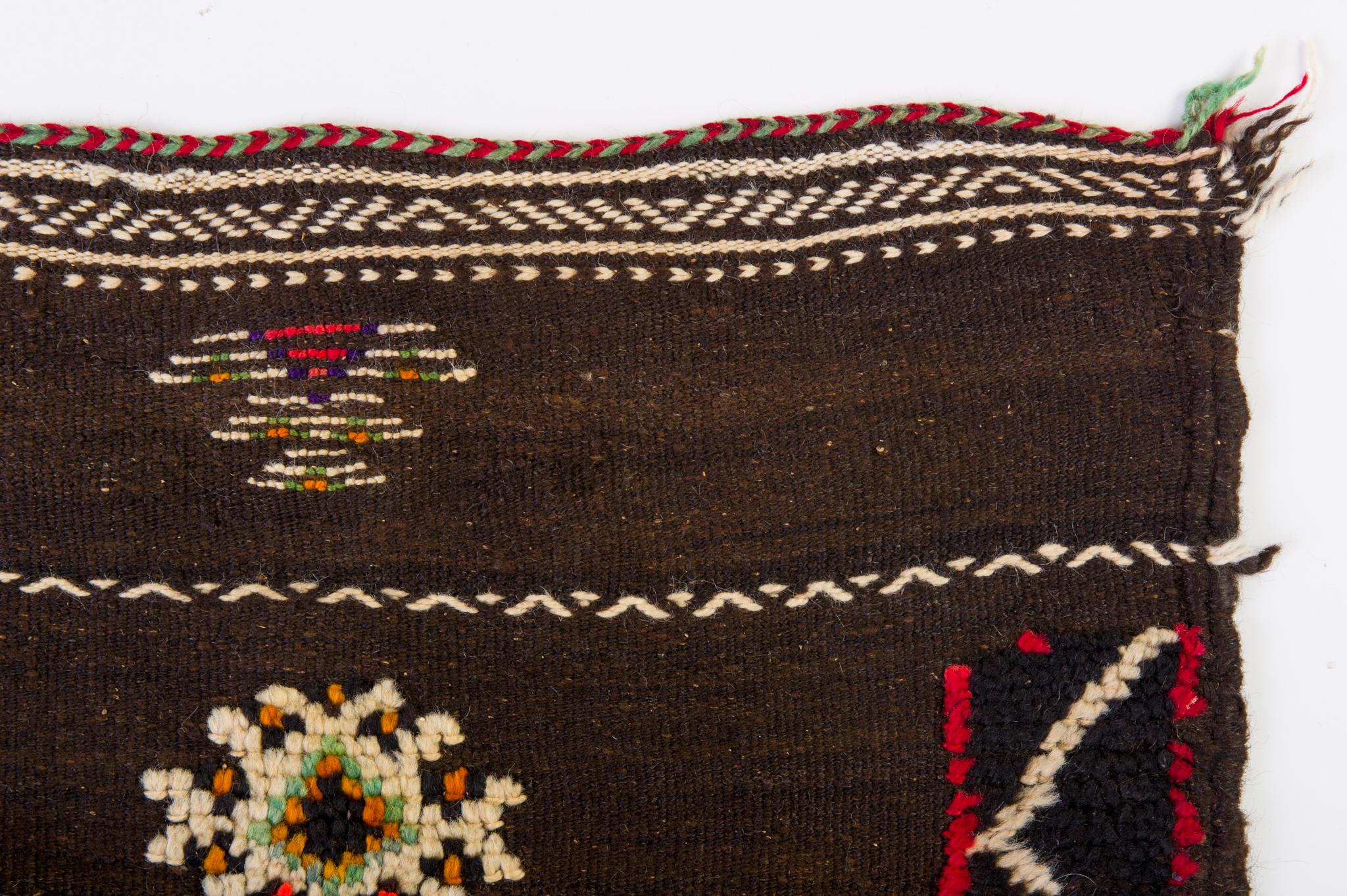 Hand-Woven Saddle or Saddle Pad Moroccan Carpet