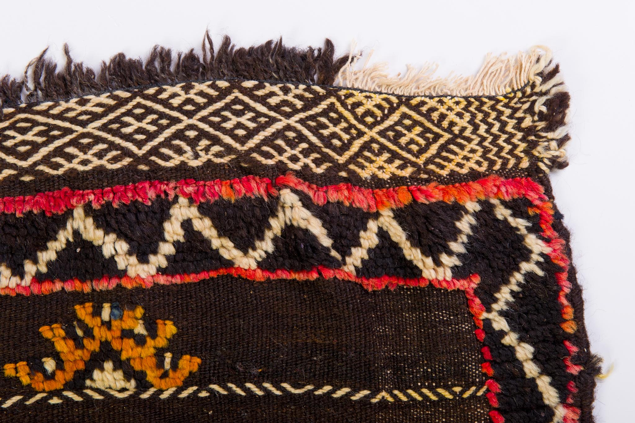 20th Century Saddle or Saddle Pad Moroccan Carpet