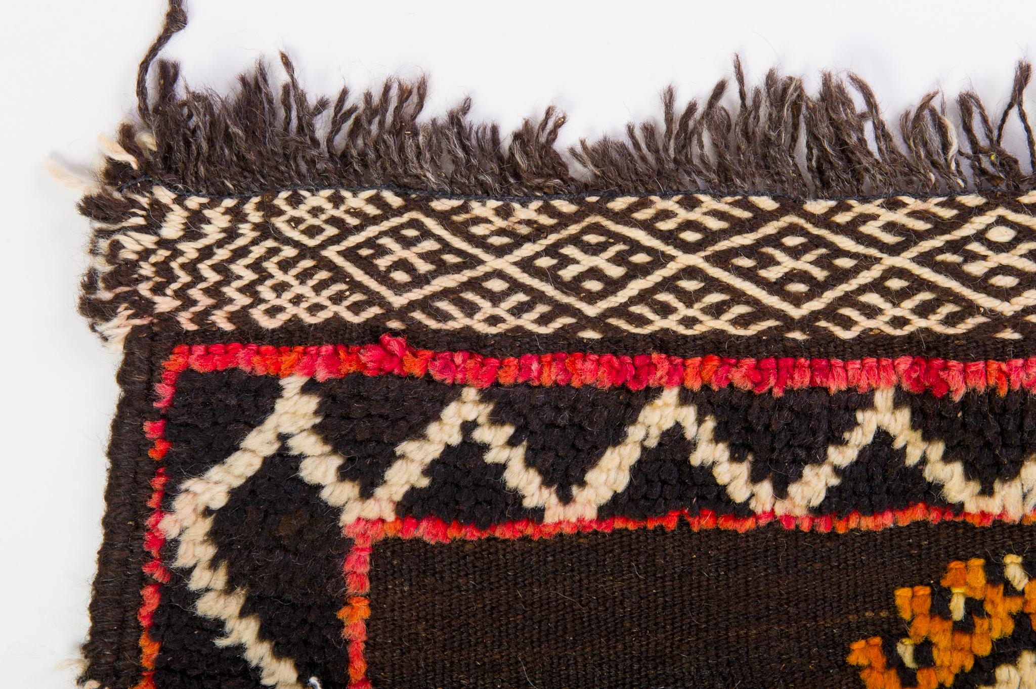 Wool Saddle or Saddle Pad Moroccan Carpet