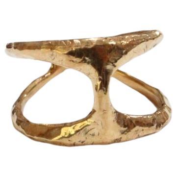 For Sale:  Saddle Ring in 14 Karat Gold