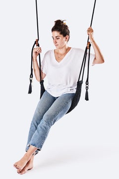 Saddle Swing Handmade Crochet Outdoor-Indoor Hammock Seat