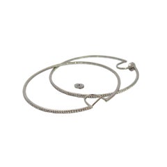 Créoles en or blanc 18 carats avec diamants D-F de 6,73 carats