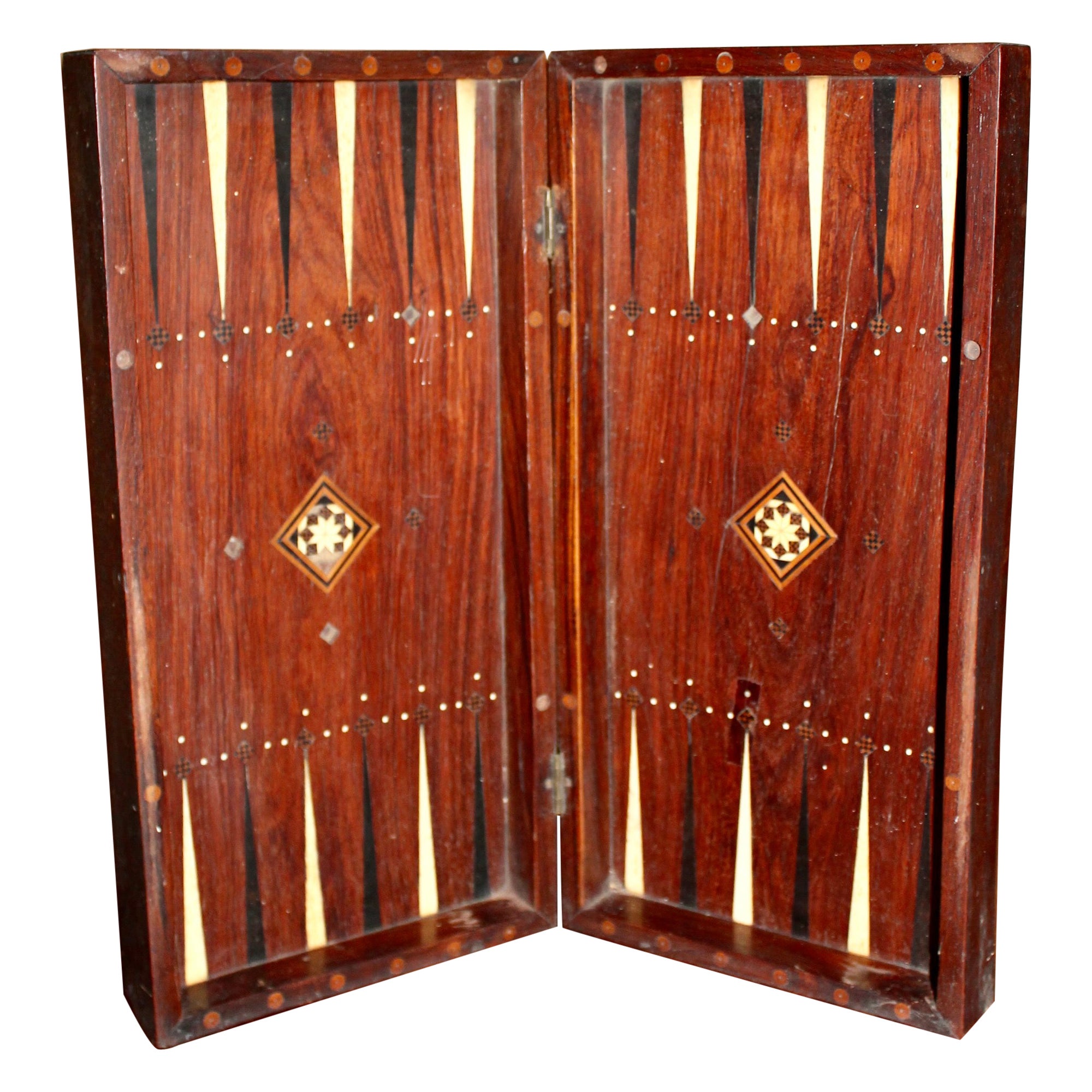 Sadeli Micro Bone Inlay Backgammon/Chess Board For Sale