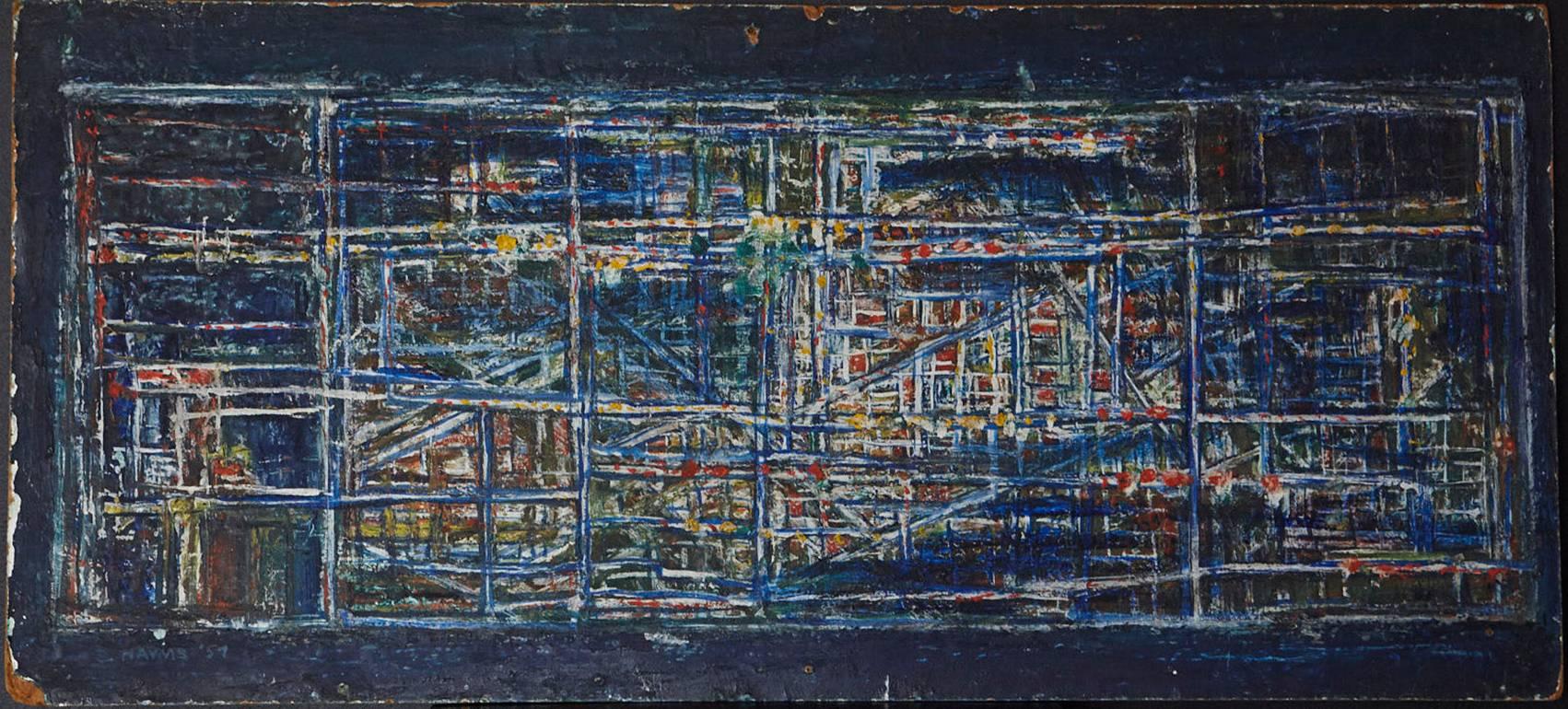 Sadie Hayms Abstract Painting - Scaffolding