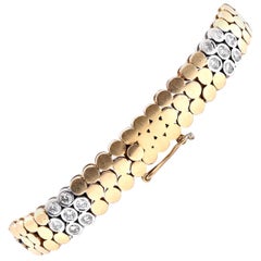 Damen 18 Karat Gelbgold Diamant-Dot-Armband