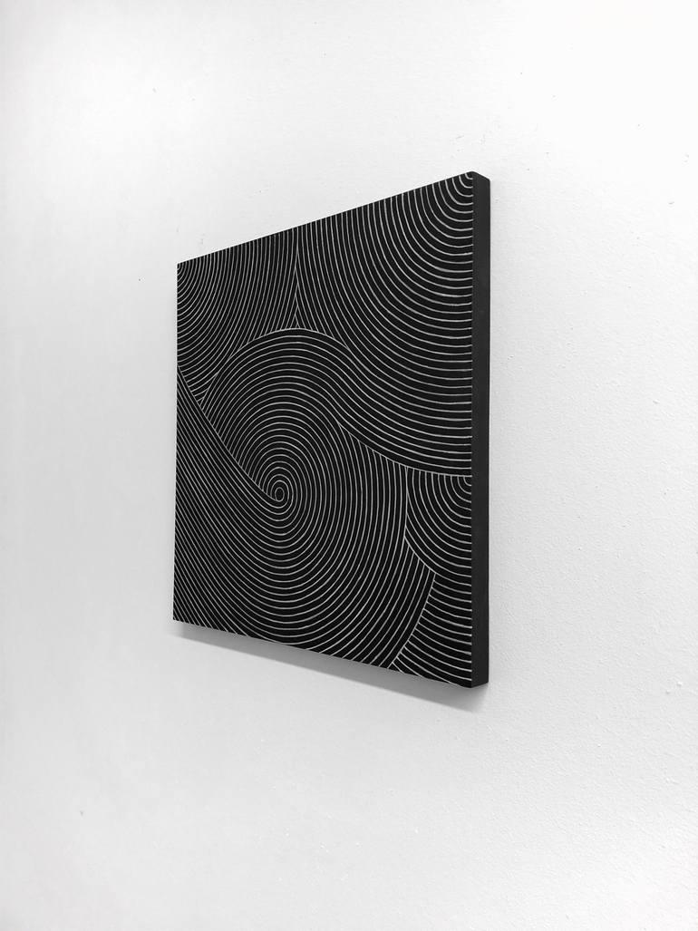 IPGAC0084 - Black Abstract Painting by Saehyun Paik