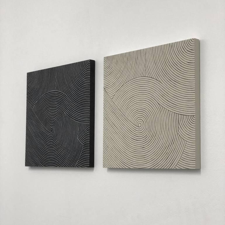 IPGAC0085 (Grau), Abstract Painting, von Saehyun Paik