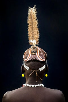 "African Feather Head Dress" Photography 40"x27" inch Edition 2/7 by Safaa Kagan