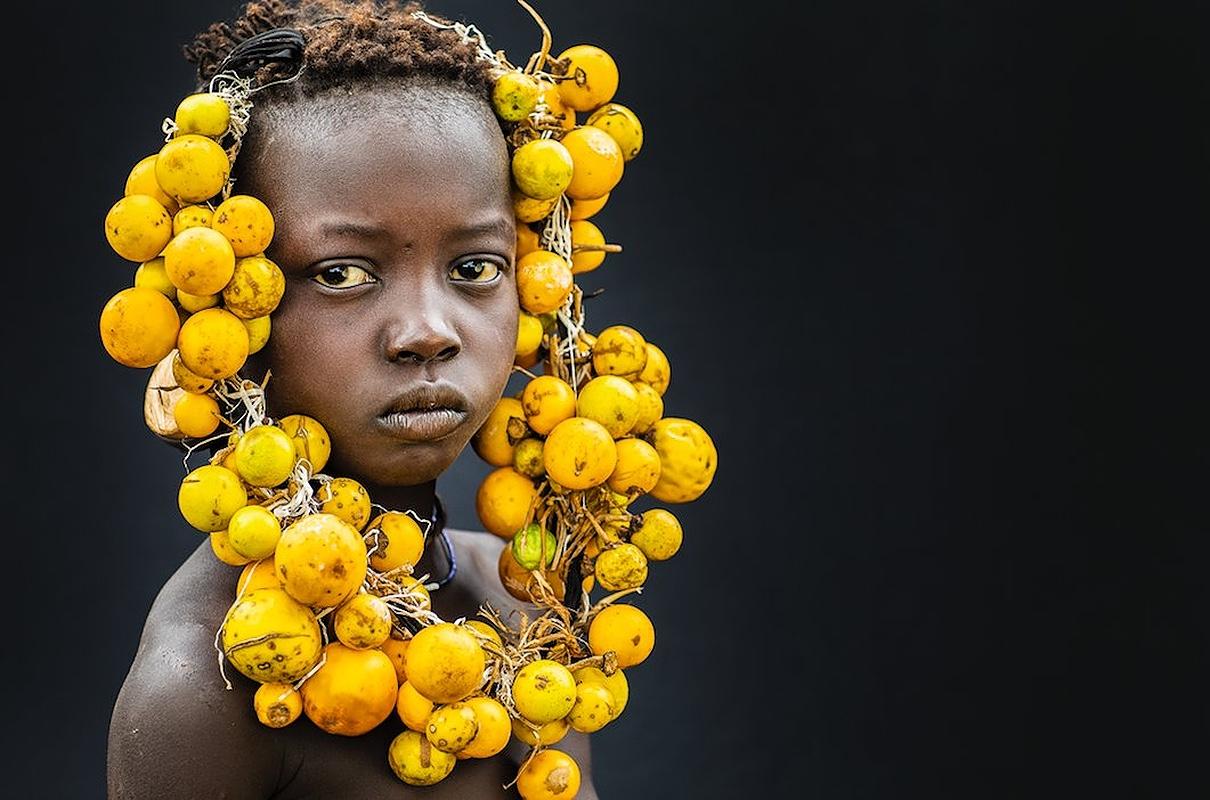 "Mursi Boy" Photography 26.5" x 40" inch Edition 2/7 by Safaa Kagan