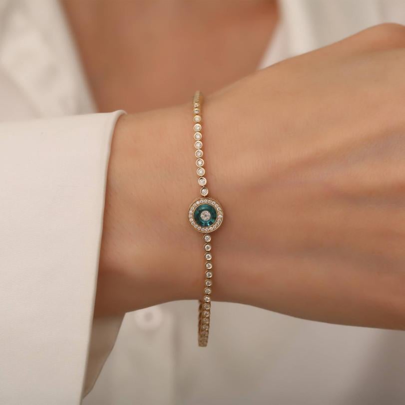 Moderne  Bracelet tennis « Against Evil Eye » avec diamants en vente