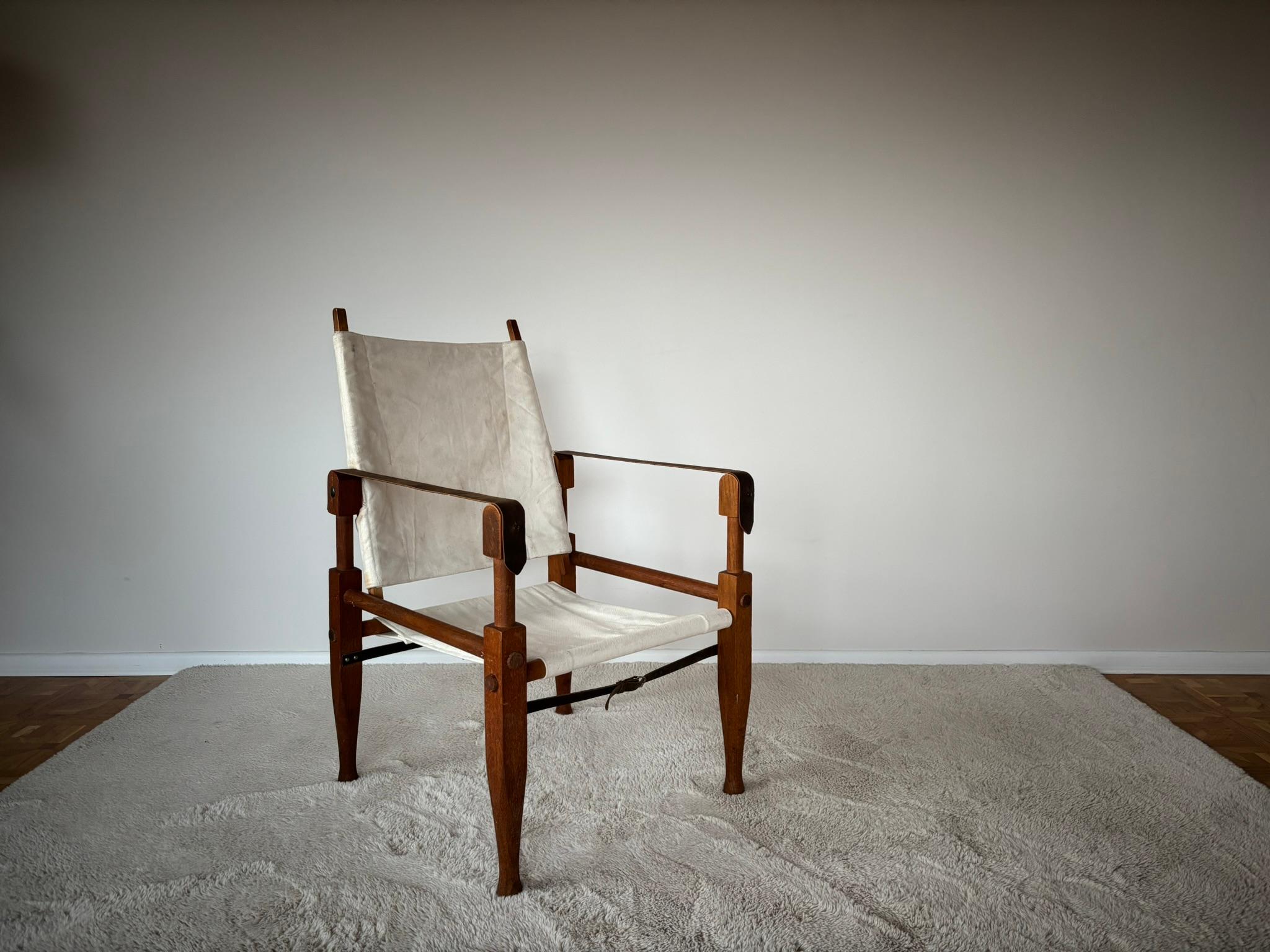 Safari Armchair by Wilhelm Kienzle attributed to Wohnbedarf, Switzerland, 1950s For Sale 1
