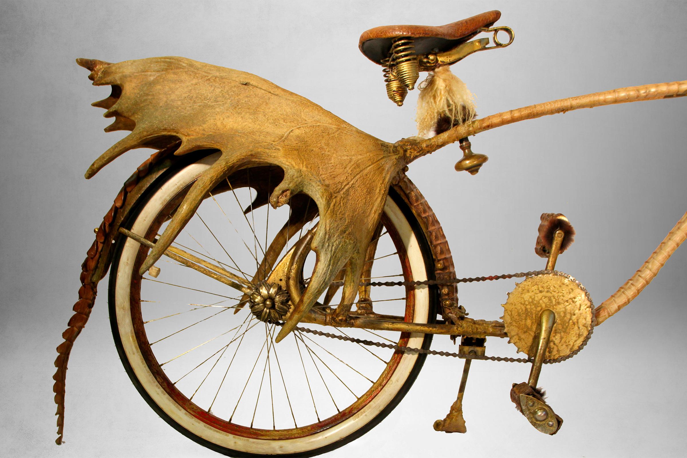 French Safari Bike Original Twin 1920 Elgin Model with Horns