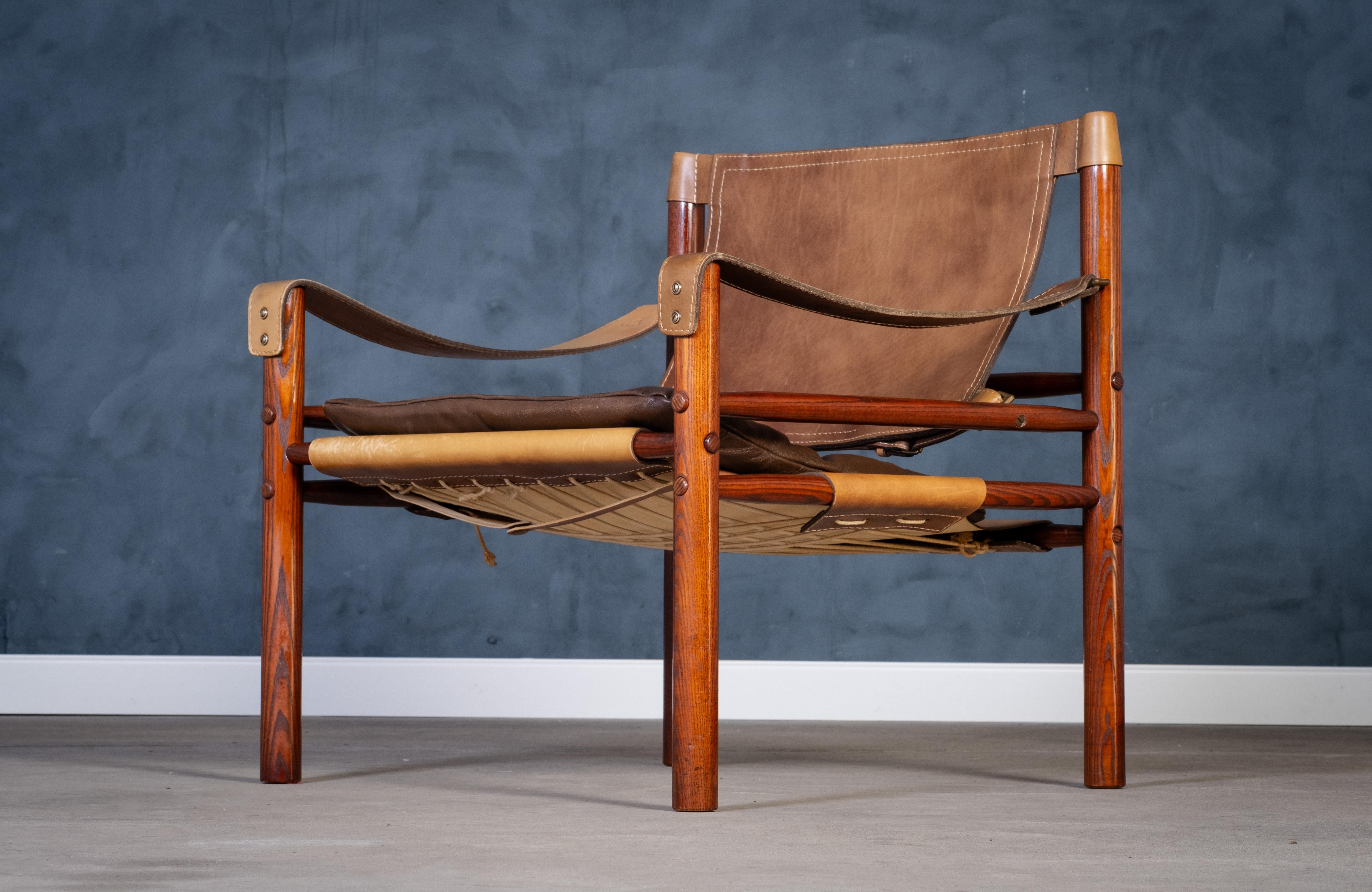 Mid-Century Modern Safari Chair by Arne Norell Sweden, 1960s For Sale