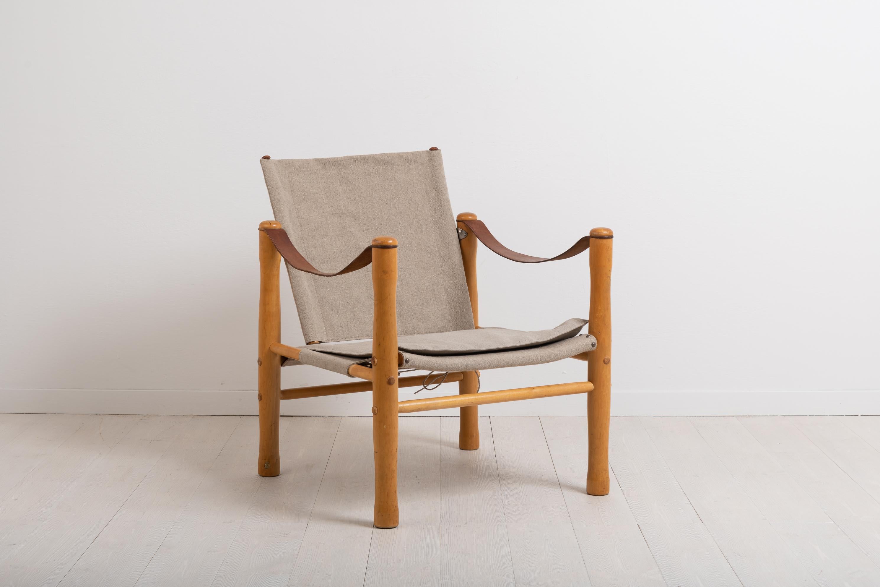 Mid-Century Modern Safari Chair by Elias Svedberg for NK For Sale