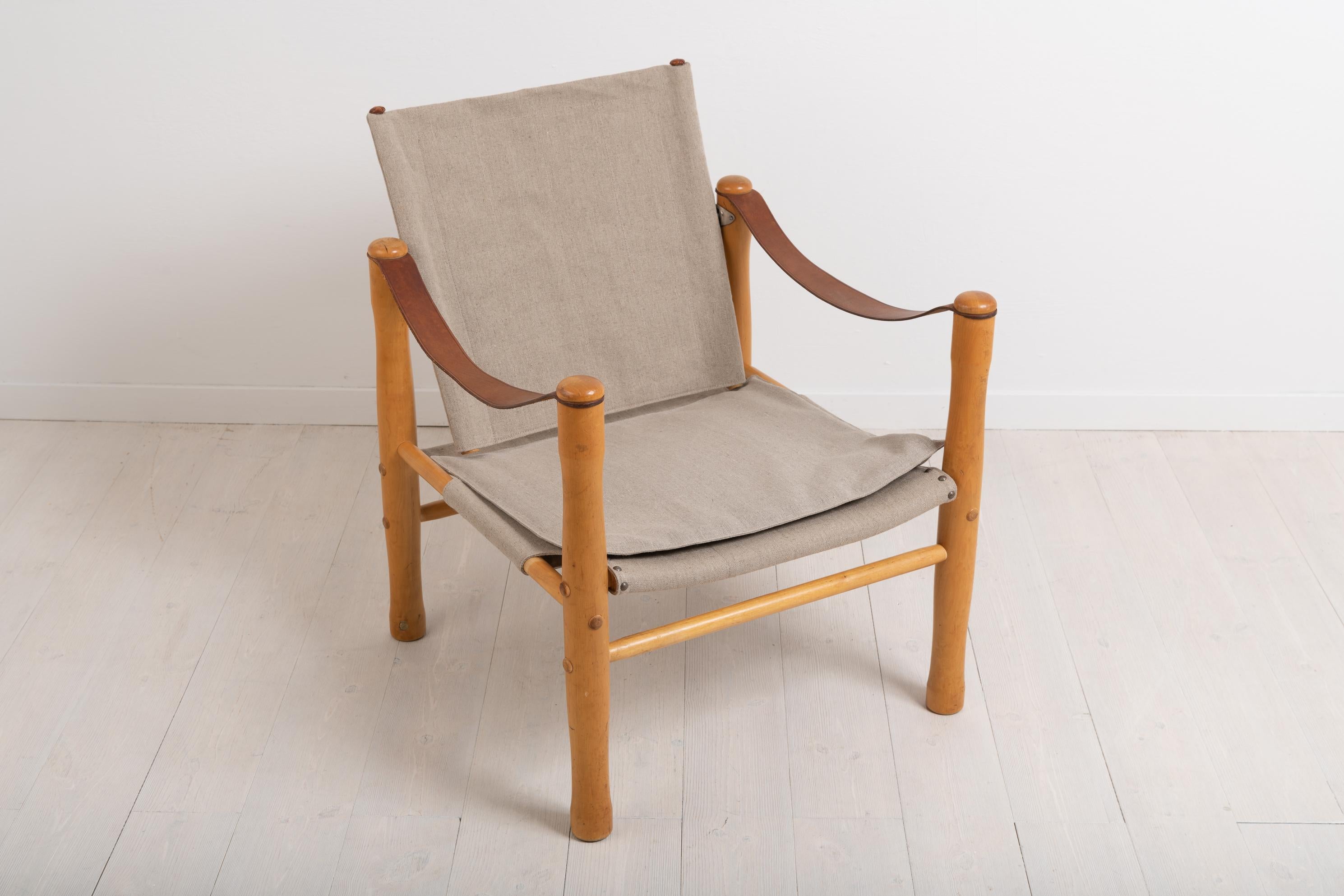 Swedish Safari Chair by Elias Svedberg for NK For Sale