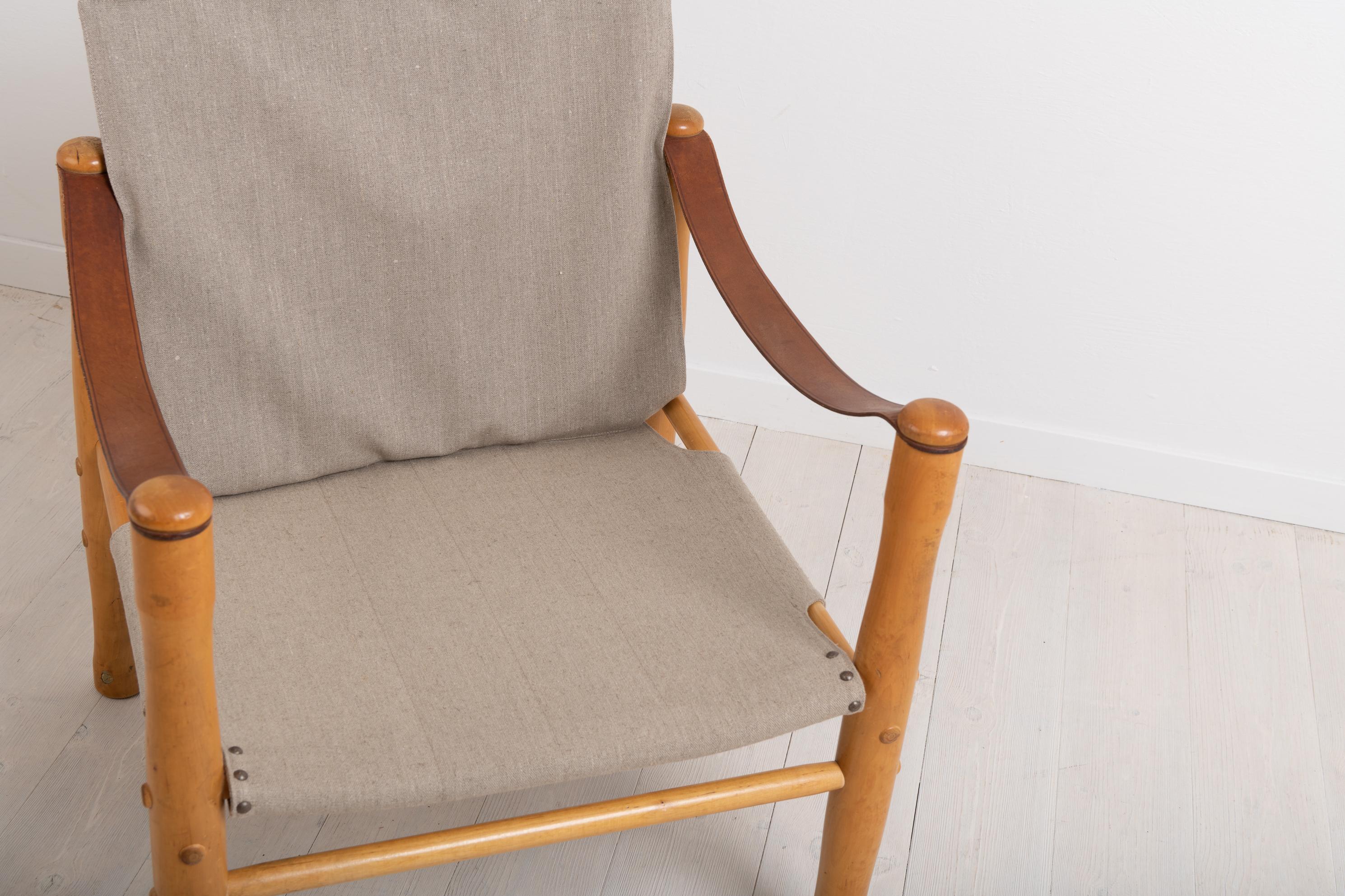 Safari Chair by Elias Svedberg for NK In Good Condition For Sale In Kramfors, SE
